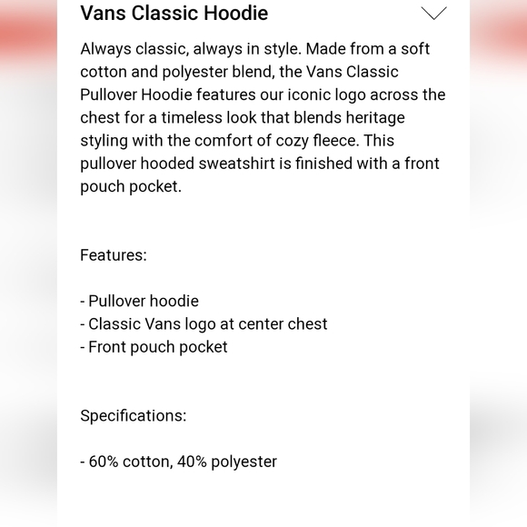 Boy's Vans Classic Hoodie - Picture 5 of 5